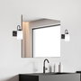 Opviq Lámpara de Pared Dorada con Tapa de Cristal